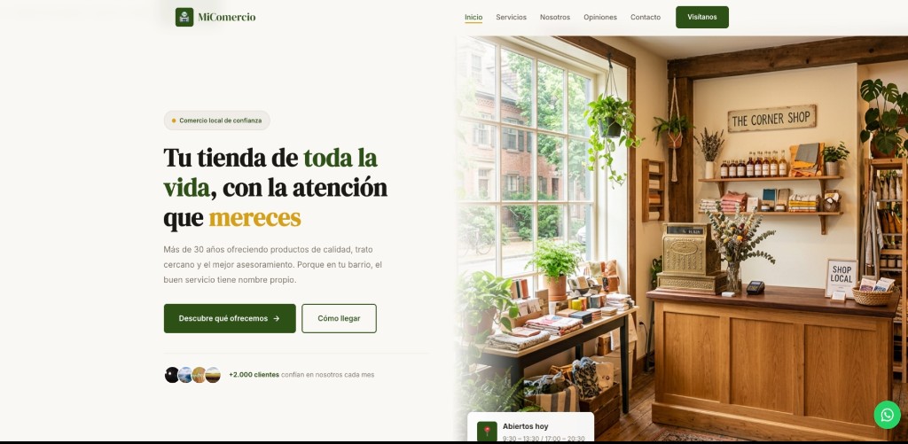 Plantilla Comercio Local